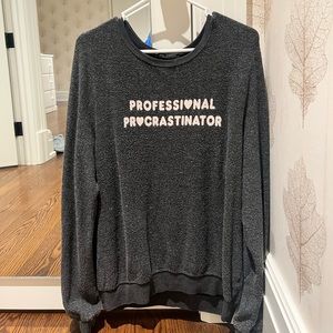Wild fox “Professional Procrastinator” long sleeve/sweater